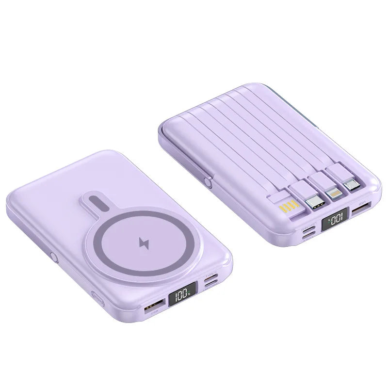 20000Mah Magsafe Power Bank Magnetic Wireless Powerbank with Cable Stand for Iphone 16 Xiaomi Samsung Portable Induction Charger